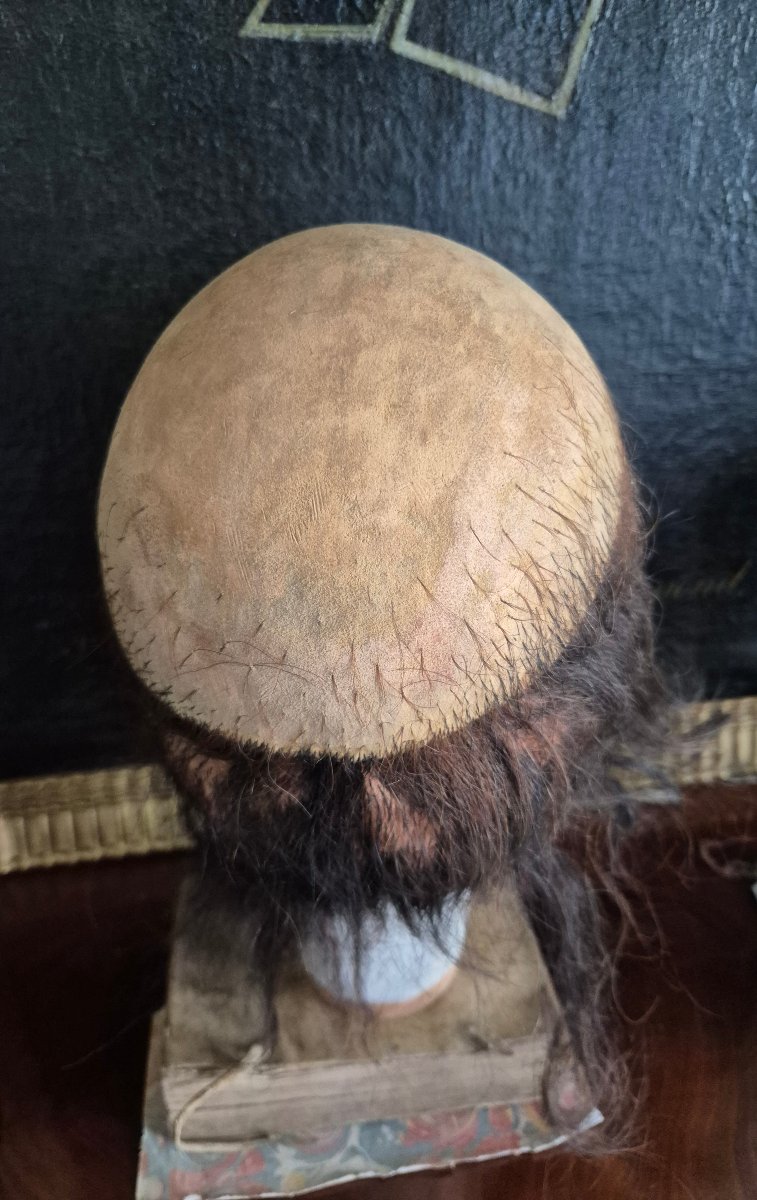 Theater Cap, Circa 1900 - Leather And Hair-photo-1