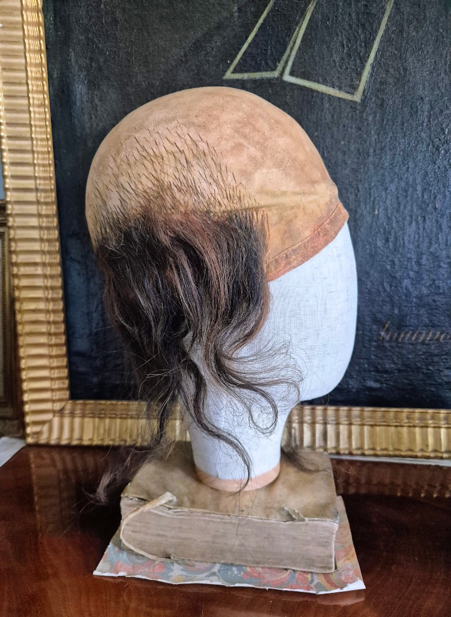 Theater Cap, Circa 1900 - Leather And Hair