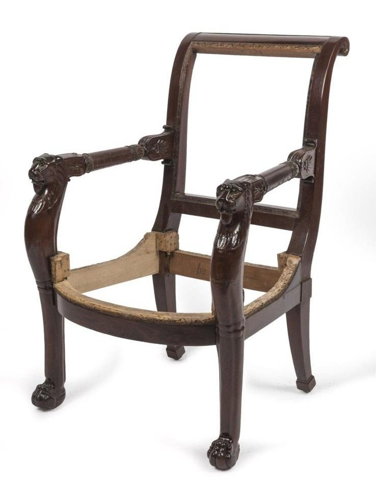 Office Armchair Attributed To Jacob Desmalter - Empire And Consulate Periods-photo-3