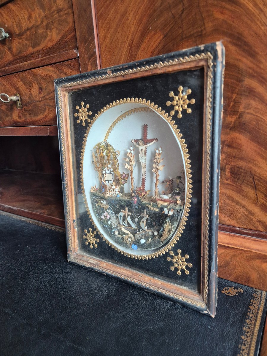 19th-century Convent Artwork—religious Cutouts And Ex Votos-photo-2