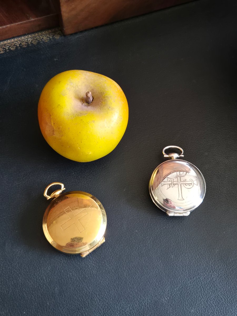 Custodes Made Of Silver-plated Metal, Vermeil, And Brass-photo-4