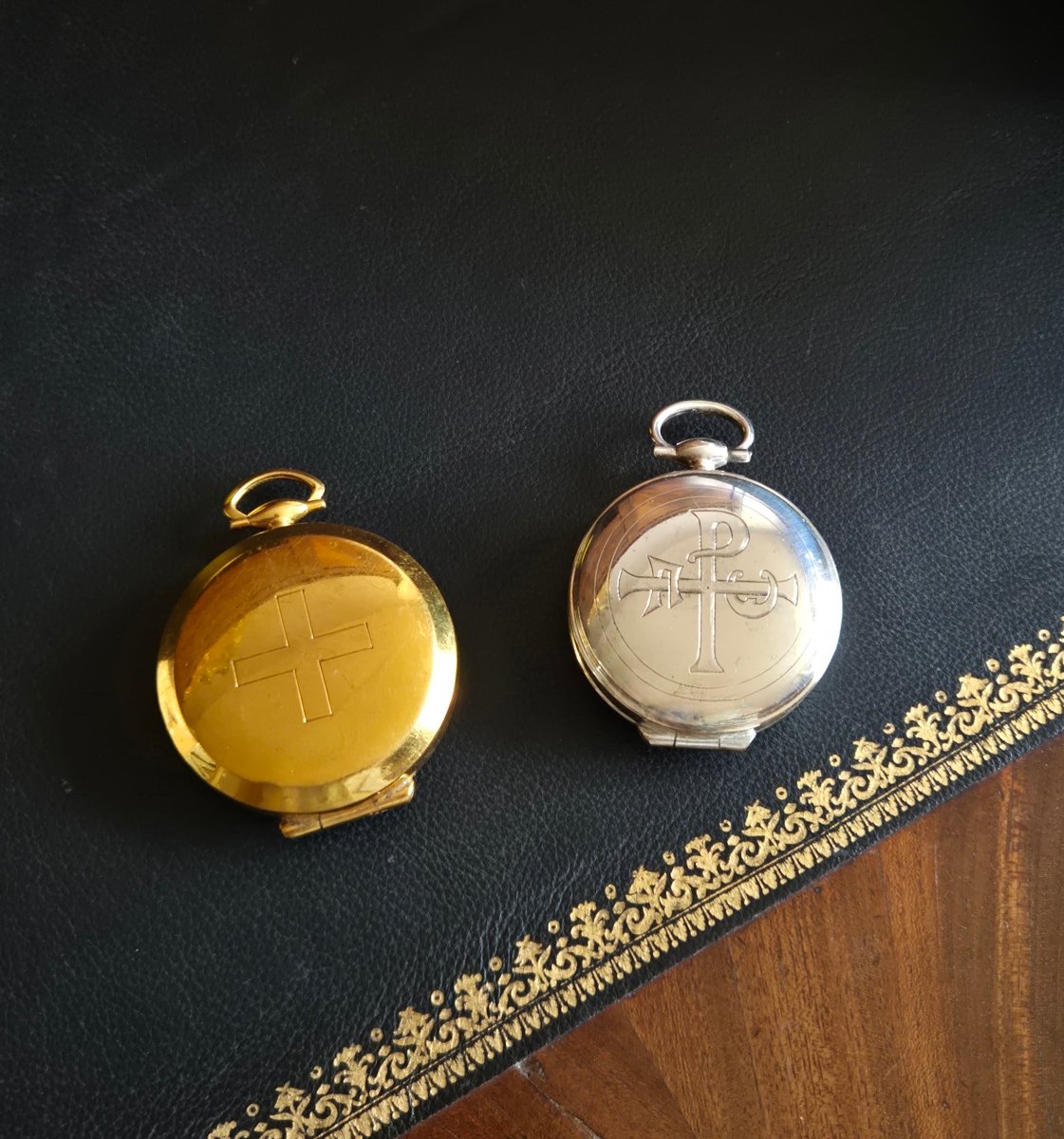 Custodes Made Of Silver-plated Metal, Vermeil, And Brass