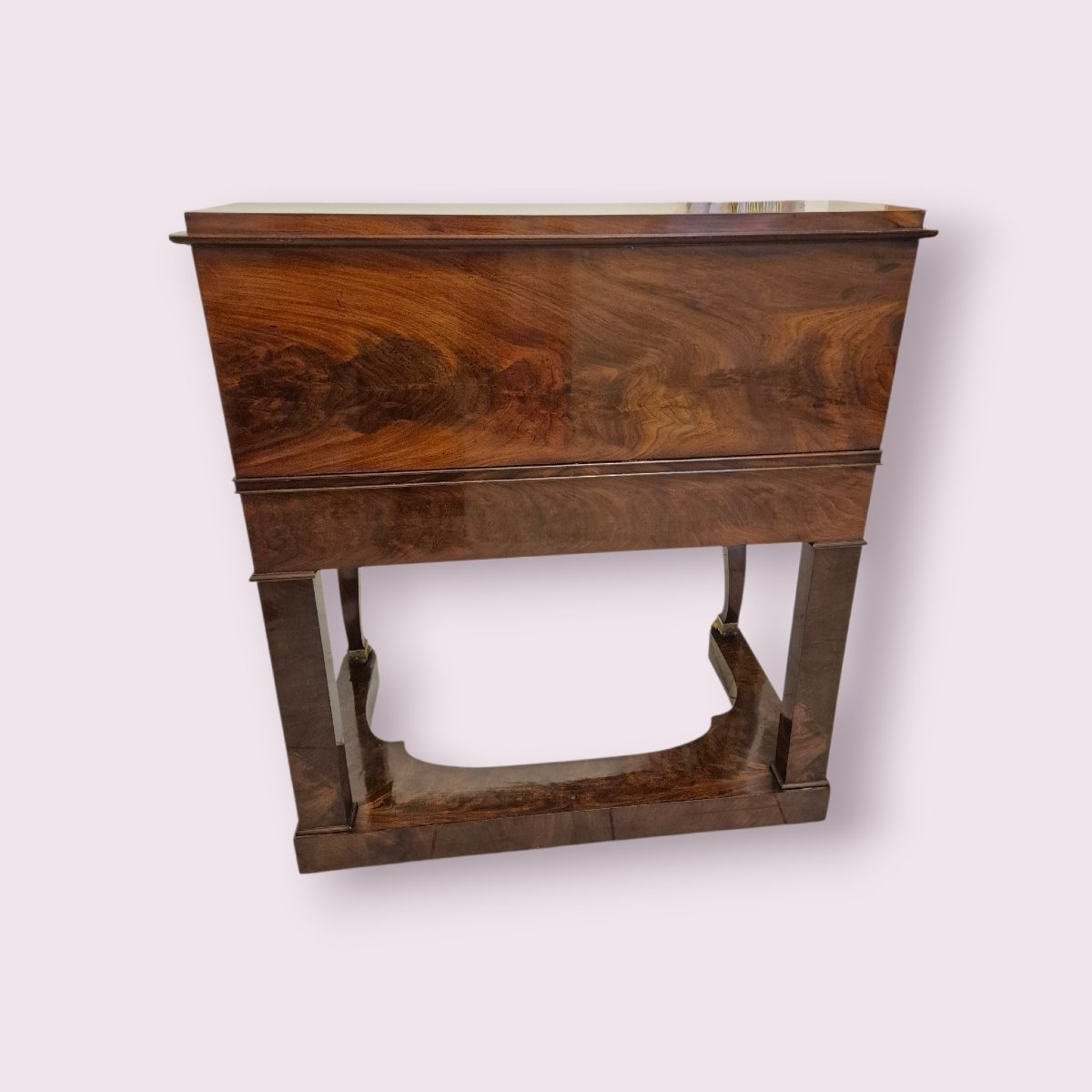 "bonheur Du Jour" Stamped "antoine-nicolas Lesage," Flamed Mahogany -photo-1