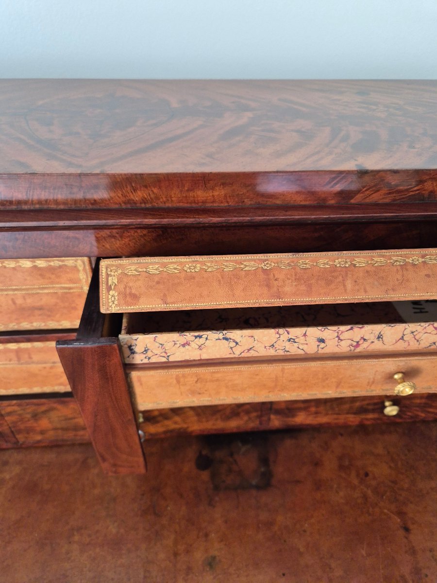 "bonheur Du Jour" Stamped "antoine-nicolas Lesage," Flamed Mahogany -photo-3