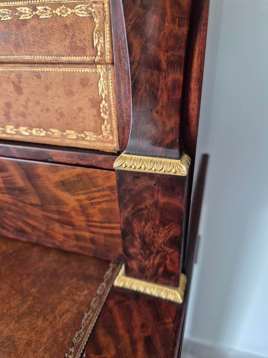 "bonheur Du Jour" Stamped "antoine-nicolas Lesage," Flamed Mahogany -photo-5