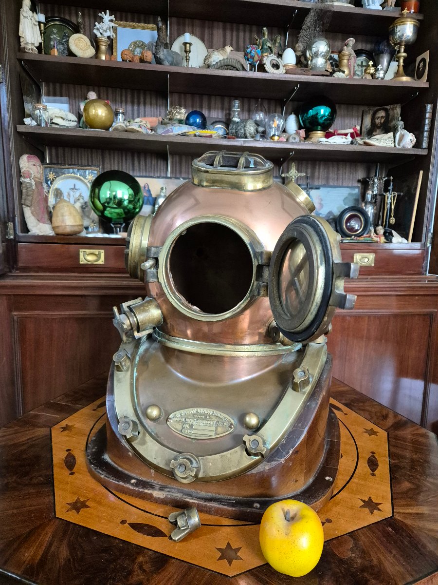 Scaphandre - Casque en cuivre et laiton -photo-2