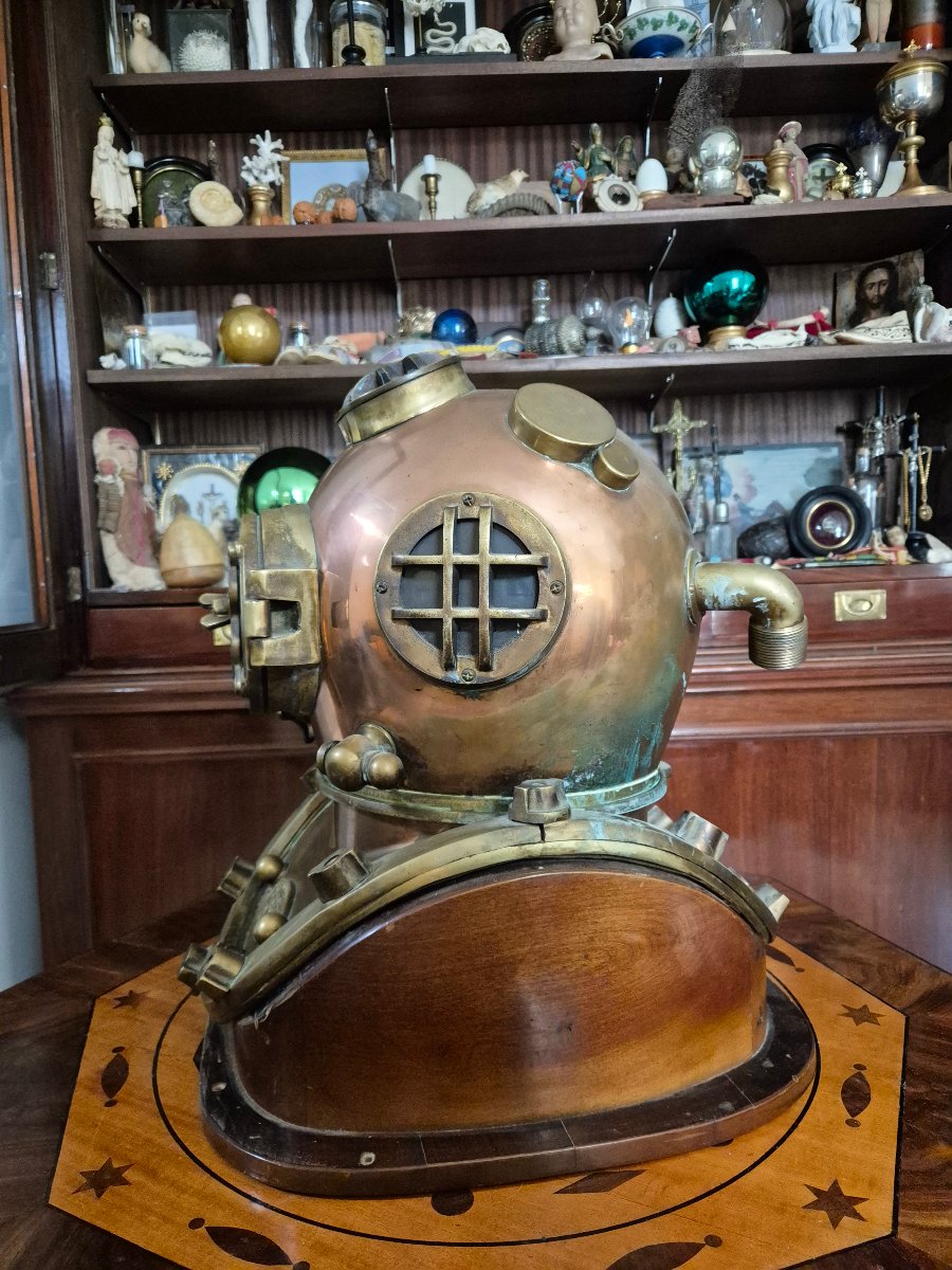 Scaphandre - Casque en cuivre et laiton -photo-2