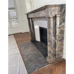 Marble Column Fireplace - Early 19th Century