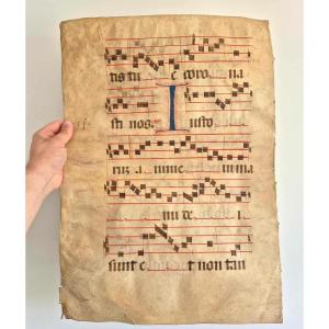 Vellum Antiphonary Page - Gregorian Chant – Parchment 