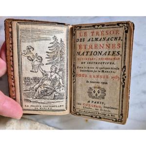 1783 Almanach des Etrennes Nationales – livre miniature