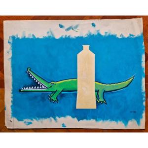 Original Advertising Project - Gouache 1963 Signed Roger Anney - Health Poster