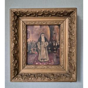 La Confirmation de Voeux - Huile sur panneau Juillet 1900