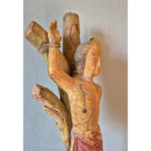 Saint-Sébastien - Bois polychrome du XVIIe siècle 