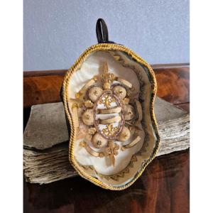 Reliquary With Paper Filigree From The Napoleon III Era