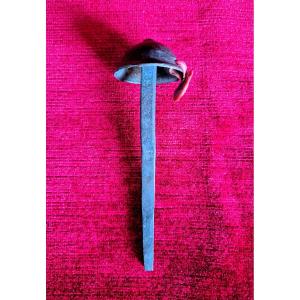 Wrought Iron Nail From The Cross - 19th Century Reliquary