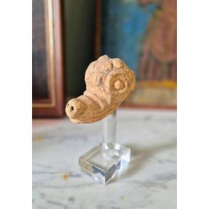 Pazuzu Tête en terre cuite Archéologie Art Premier