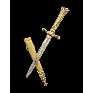 Pique-c*uille Memento mori - circa 1830 Style Troubadour - Dague