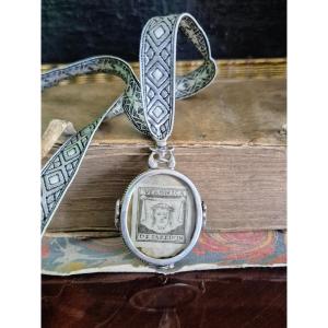 Holy Face, Veil Of Veronica - 19th-century Ex-voto Pendant Reliquary