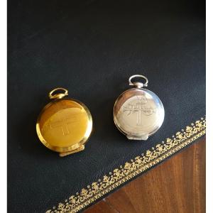 Custodes Made Of Silver-plated Metal, Vermeil, And Brass