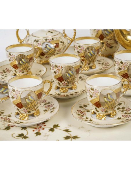 Porcelain Coffee Service In The Satsuma Style—japonism, Napoleon III Period, Late 19th Century-photo-4