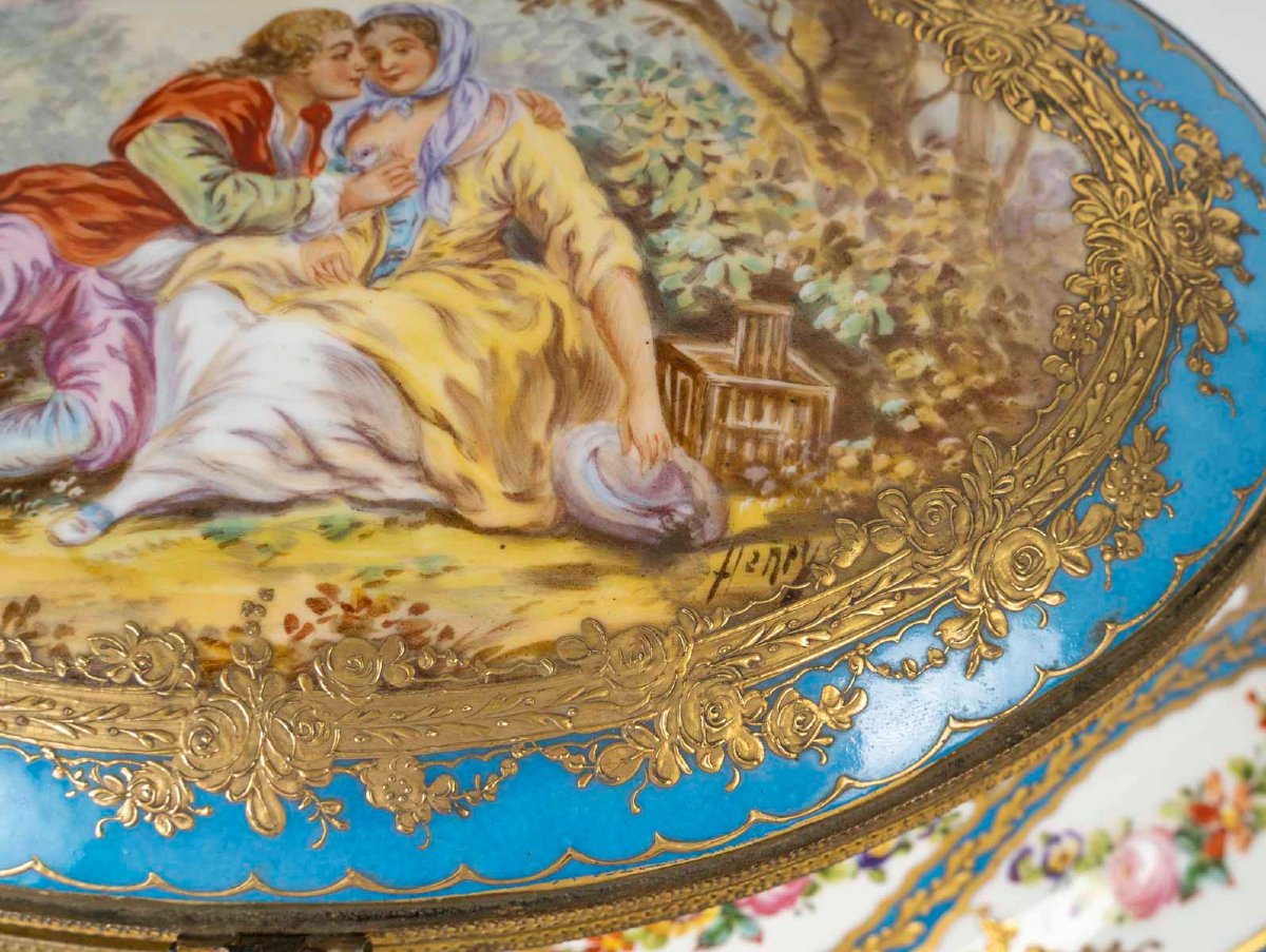 Louis XV-style Porcelain Box – 19th Century-photo-4
