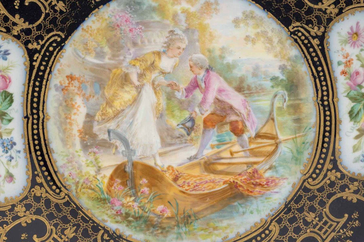 Coupe en porcelaine et monture en bronze doré, XIXème siècle-photo-1