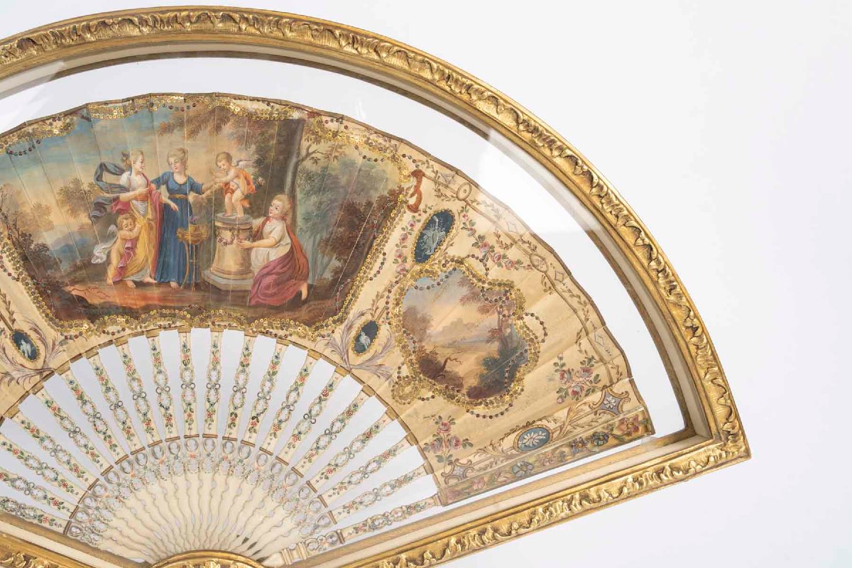  Louis XV-era Fan In Its Display Frame-photo-4
