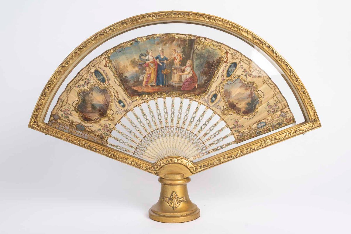  Louis XV-era Fan In Its Display Frame