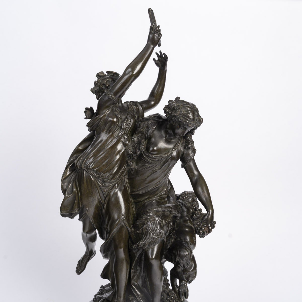 Patinated Bronze Sculpture Based On A Work By Clodion, Cast By Raingo Frères, Napoleon III Period-photo-3