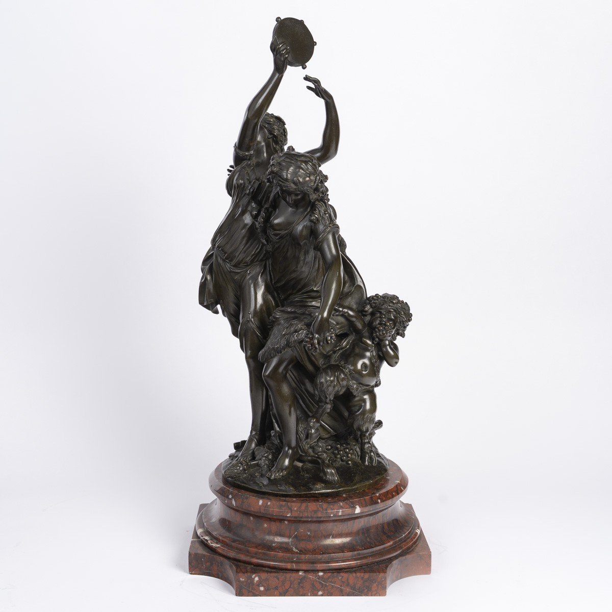 Patinated Bronze Sculpture Based On A Work By Clodion, Cast By Raingo Frères, Napoleon III Period-photo-4