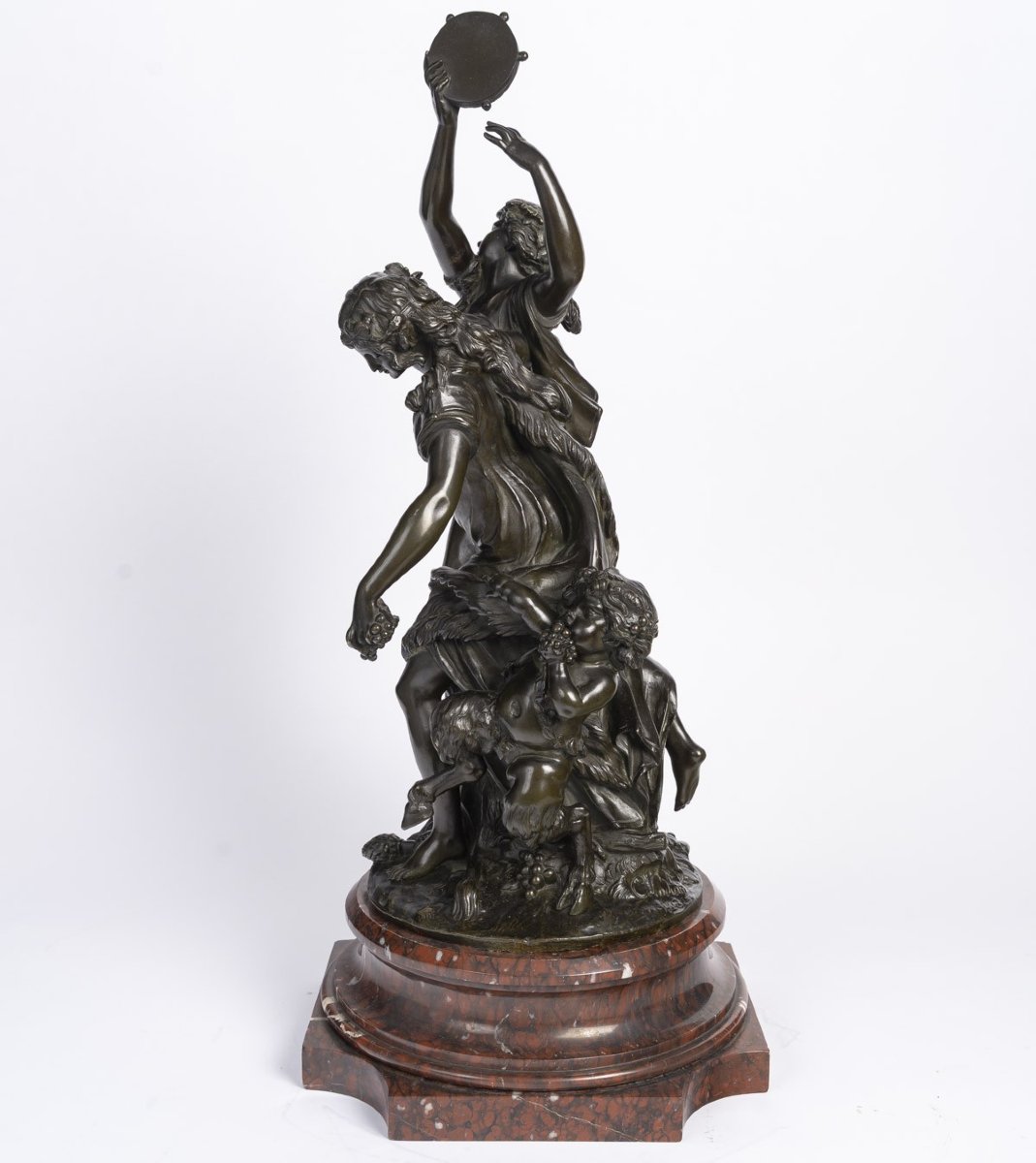 Patinated Bronze Sculpture Based On A Work By Clodion, Cast By Raingo Frères, Napoleon III Period-photo-3