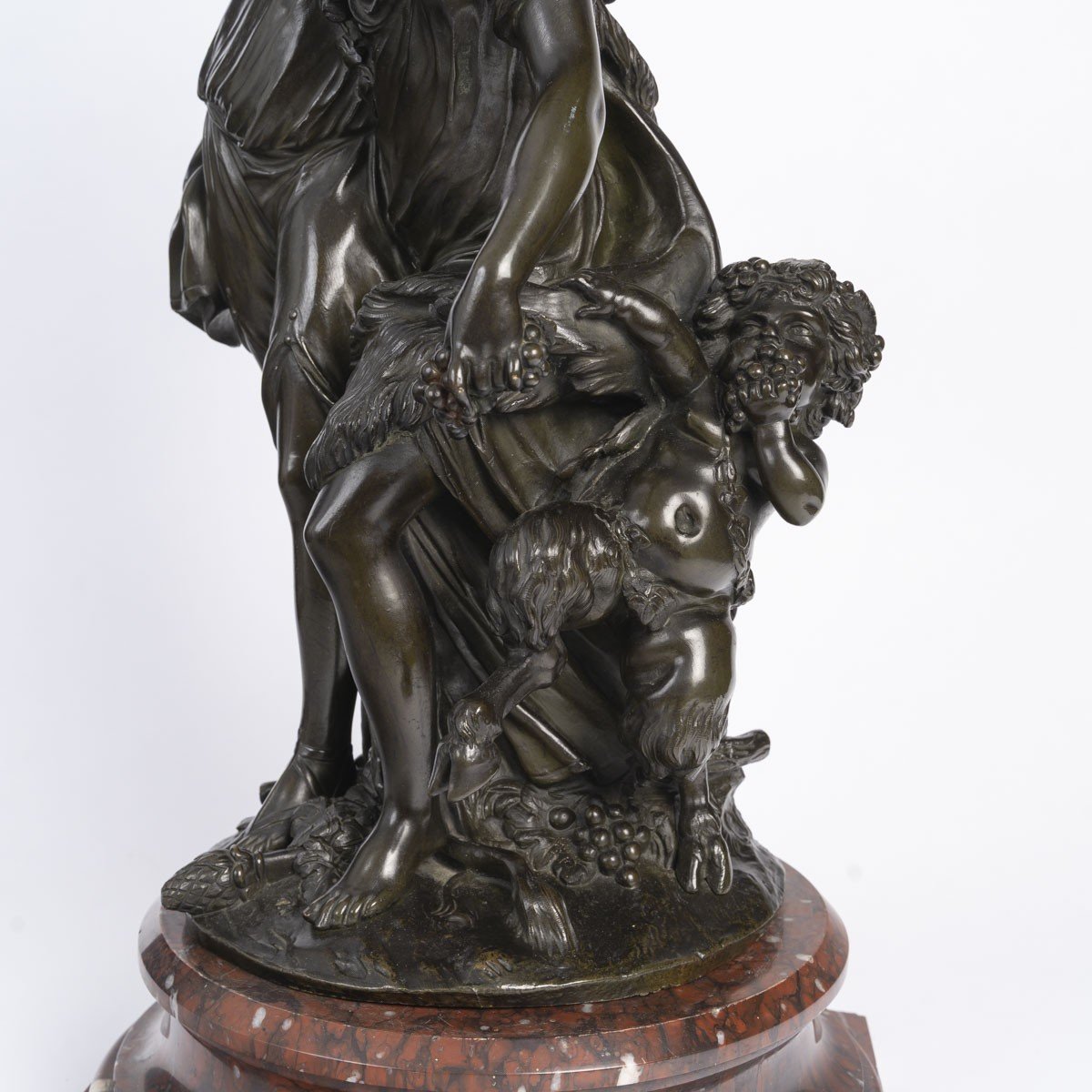 Patinated Bronze Sculpture Based On A Work By Clodion, Cast By Raingo Frères, Napoleon III Period-photo-4