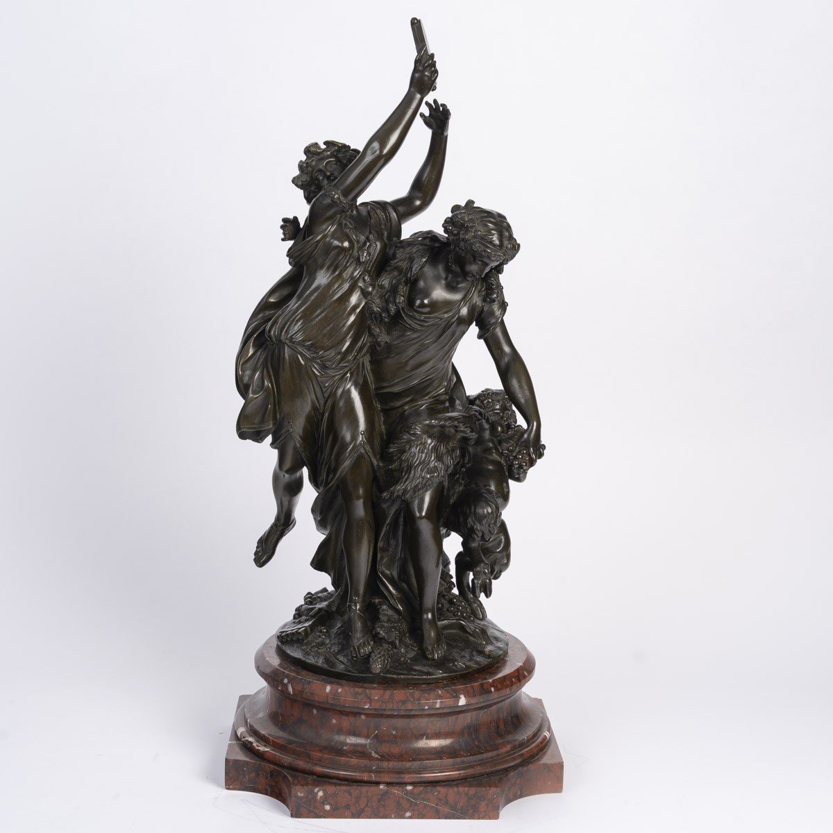 Patinated Bronze Sculpture Based On A Work By Clodion, Cast By Raingo Frères, Napoleon III Period