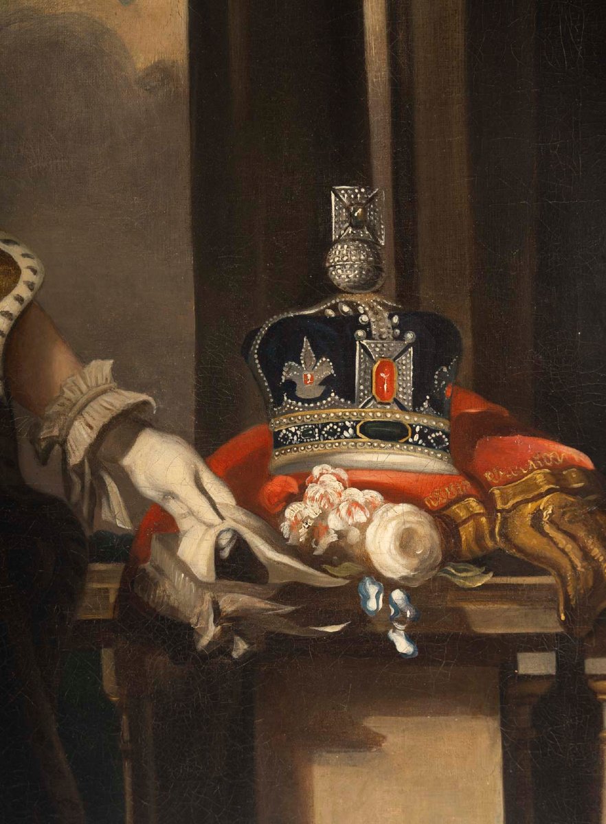 Portrait Of Queen Victoria, After Sir David Wilkie – 19th-century French School-photo-4
