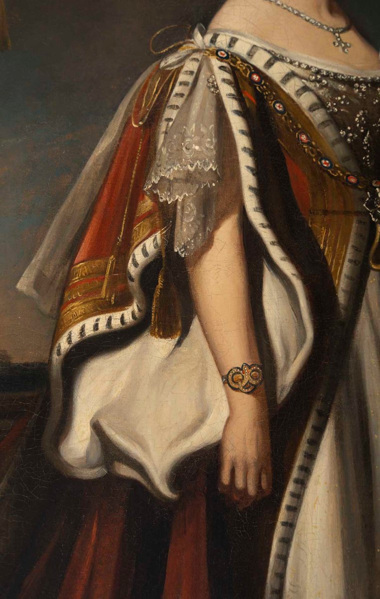 Portrait Of Queen Victoria, After Sir David Wilkie – 19th-century French School-photo-3