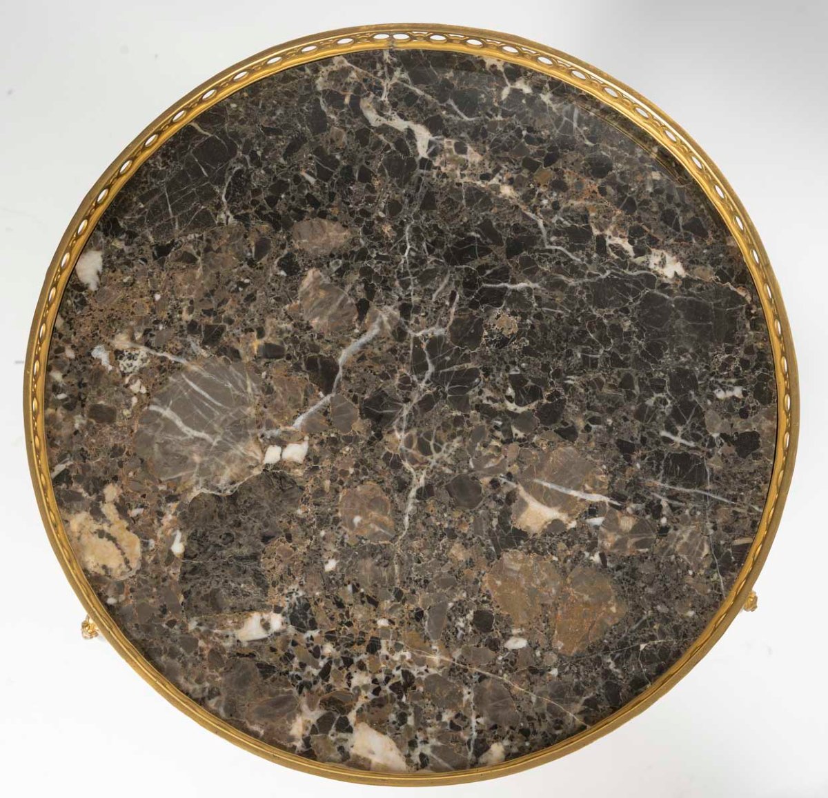Mahogany And Gilded Bronze Side Tables With Marble Tops—louis XV Style, From The First Half Of The 20th Century.-photo-4