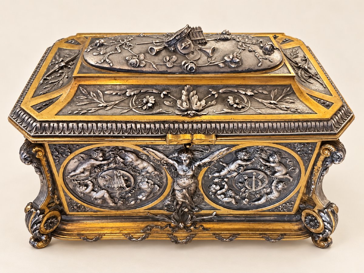 Jewellery Casket By Adolphe Boulenger, Signed A.b. Paris – 19th Century