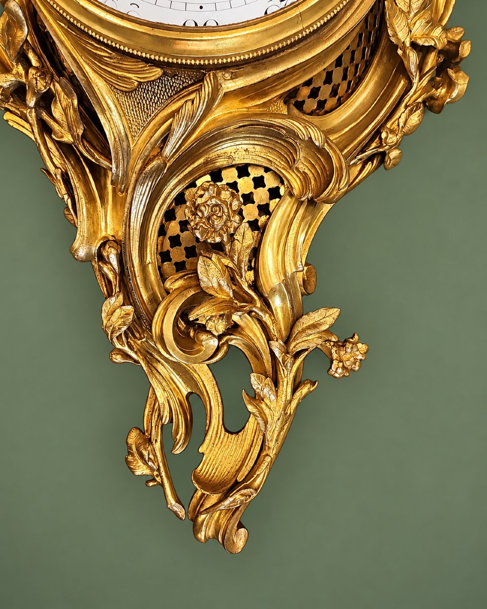 Cartel d’époque Napoléon III en bronze doré – Raingo Frères, Paris-photo-2