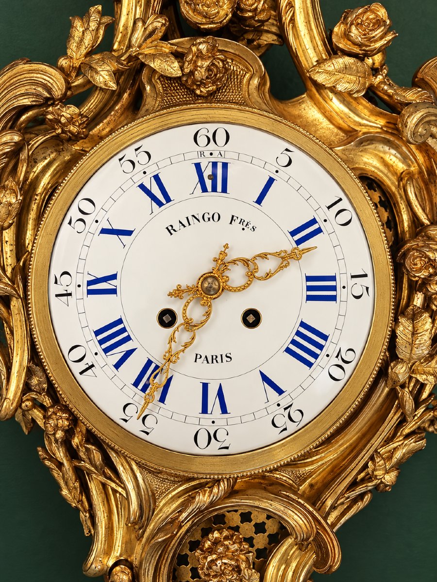 Cartel d’époque Napoléon III en bronze doré – Raingo Frères, Paris-photo-3
