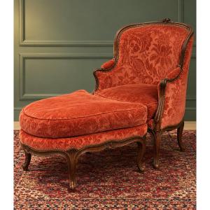 Duchesse brisée d’époque Louis XV estampillée Philippe-Joseph Pluvinet