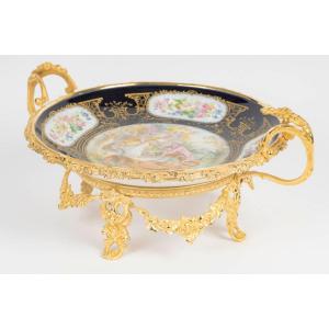 Porcelain Bowl With Gilded Bronze Mount, 19th Century