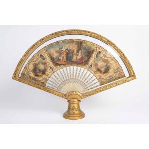  Louis XV-era Fan In Its Display Frame