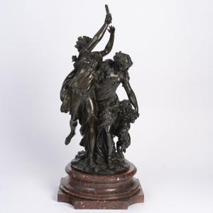 Patinated Bronze Sculpture Based On A Work By Clodion, Cast By Raingo Frères, Napoleon III Period