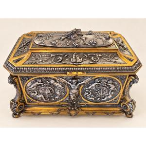 Jewellery Casket By Adolphe Boulenger, Signed A.b. Paris – 19th Century