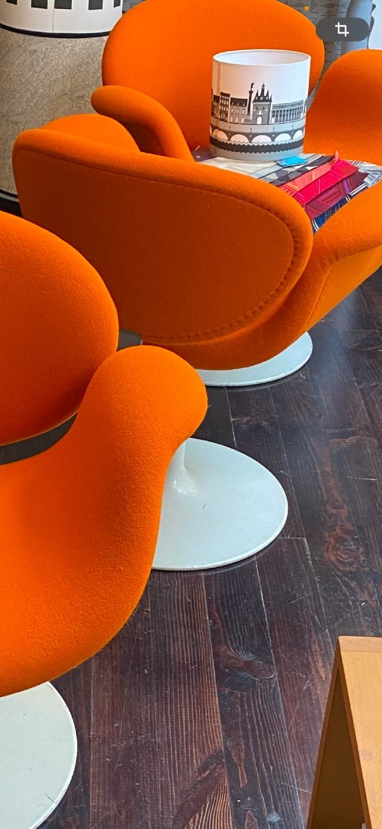 Three “petite Tulipe” Armchairs By Pierre Paulin For Artifort – Original Edition 1965-photo-3