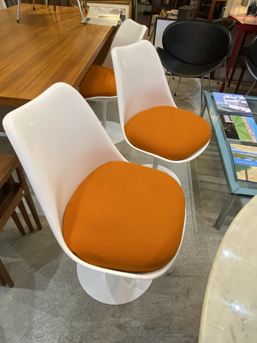 Quatre chaises tulipe Knoll Saarinen -photo-3