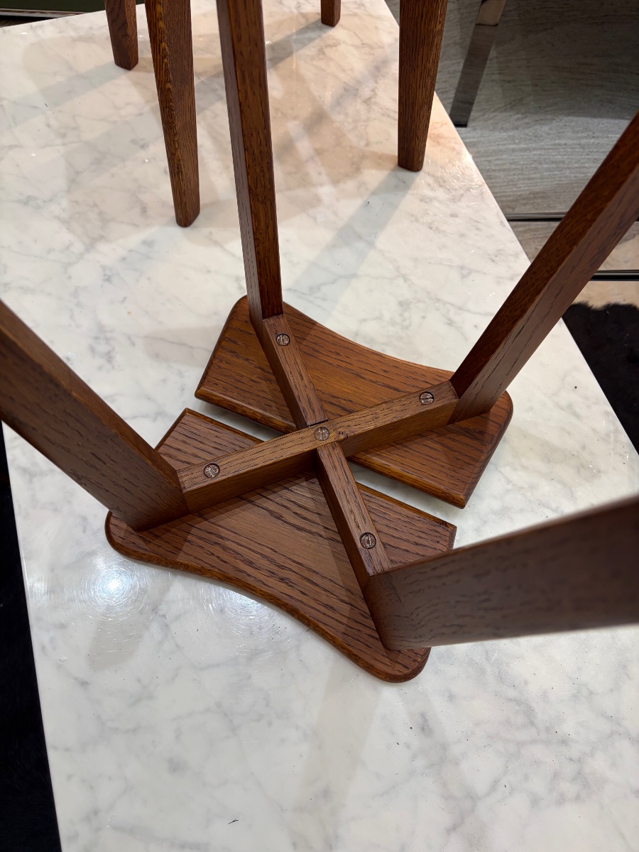 Paire de tabourets  trèfle de Marcel Gascoin -photo-2