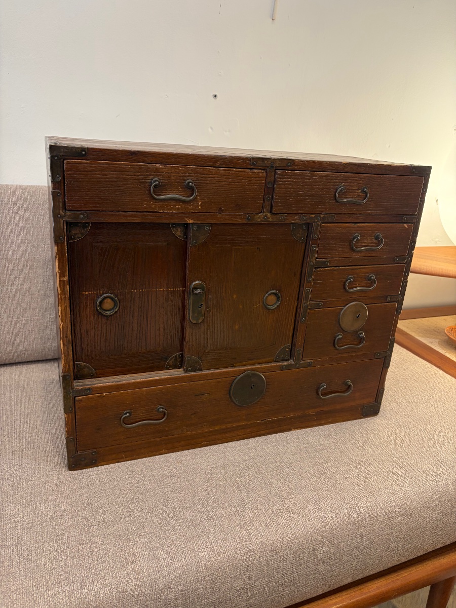 Tansu japonais, meuble de rangement, XIXe-début XXe siècle-photo-4