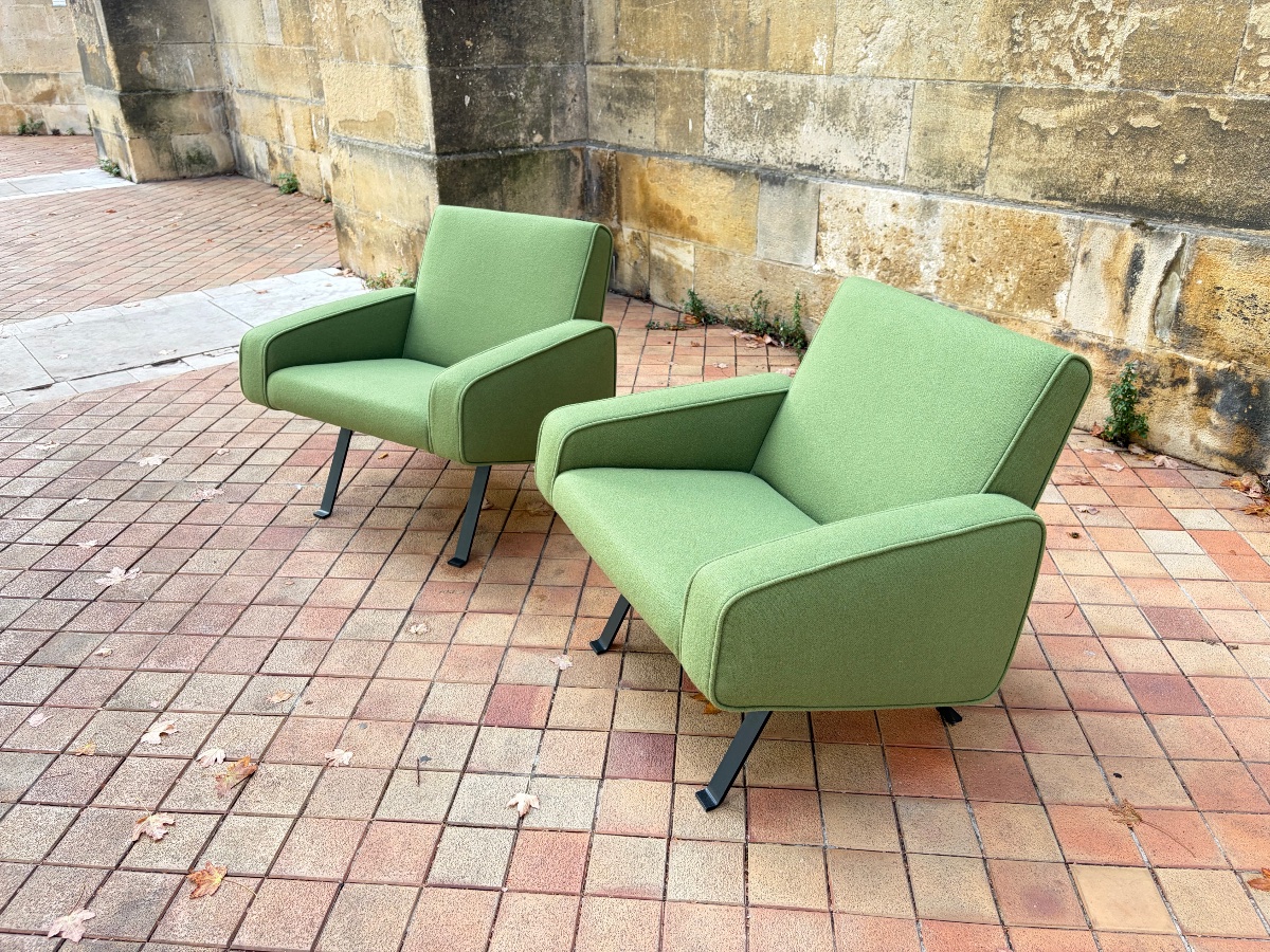 Paire de fauteuils modulables 740, Joseph-André Motte, édition Steiner, 1957-photo-4