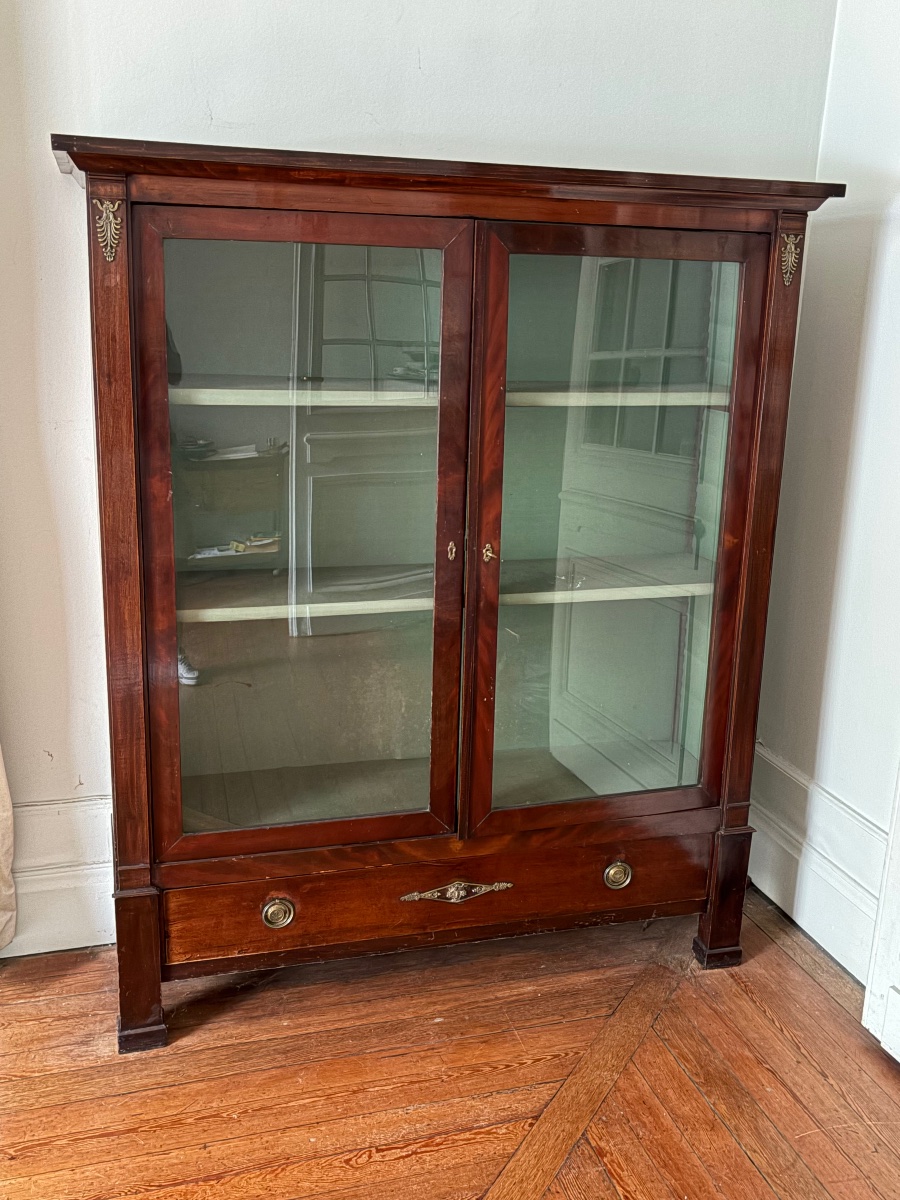 Vitrine ancienne en acajou de style Empire